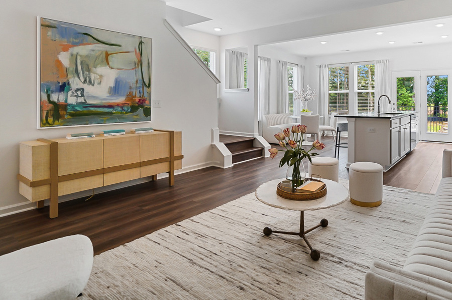 View of living room with art on the wall